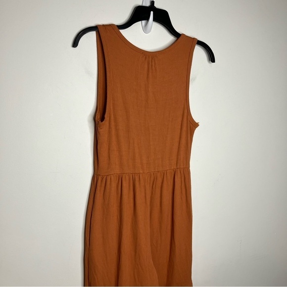 Anthropologie Saturday Sunday ribbed tiered jumpsuit rust colored size XS - Picture 8 of 11